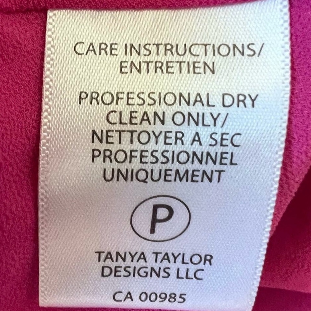 Tanya Taylor Paris Hammered Silk Wrap Dress in Ikat Flower Pink $545 - Picture 6 of 12